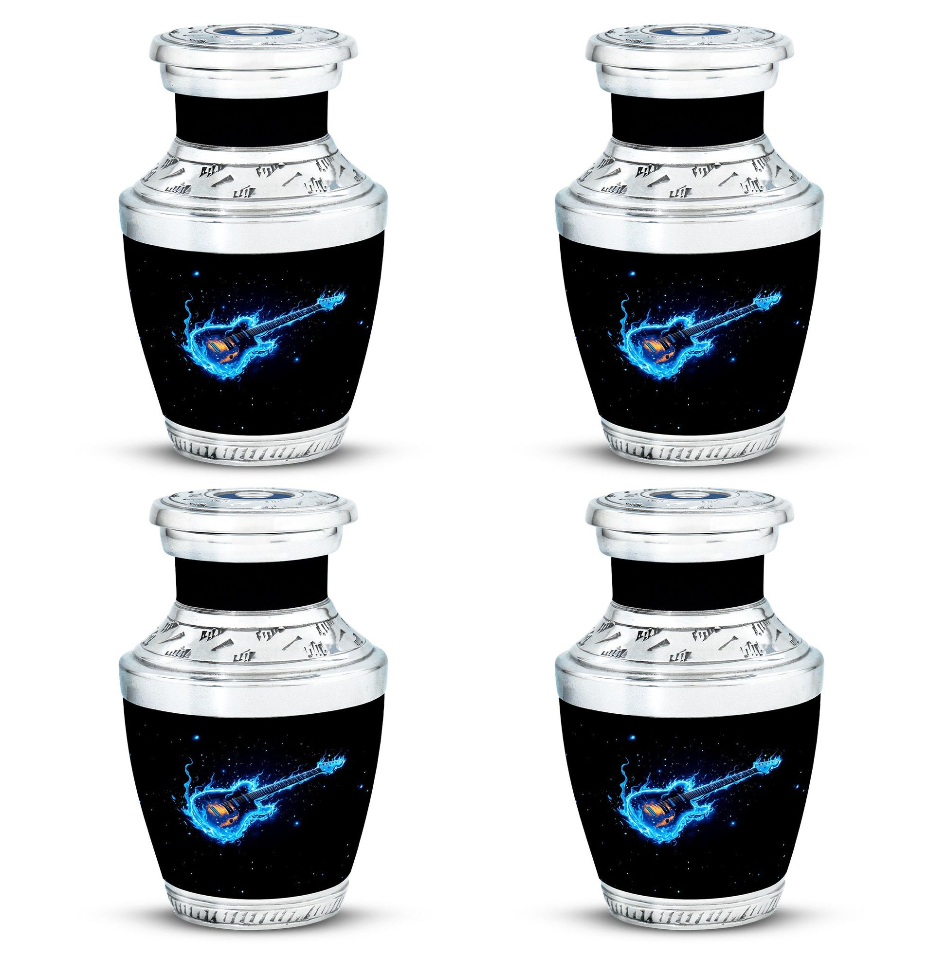 Guitar Theme 3 Inch Keepsake Pack of 4