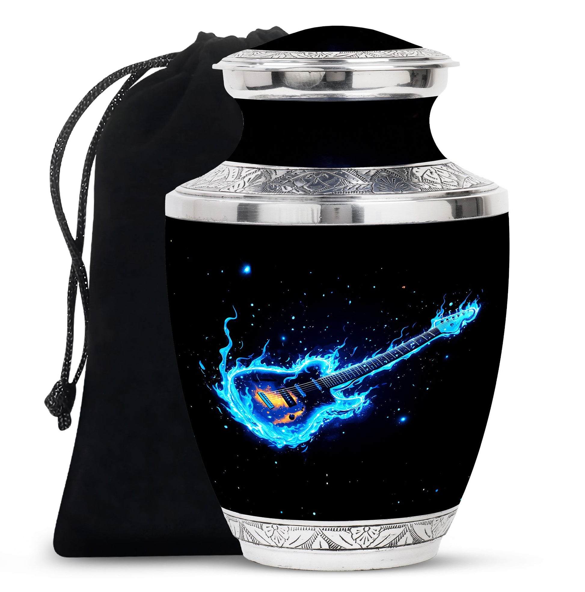 Guitar Theme Large Urn 10 Inch
