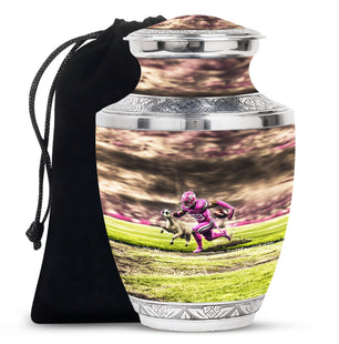 Football Theme Large Urn 10 Inch