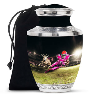 Football Theme Large Urn 10 Inch