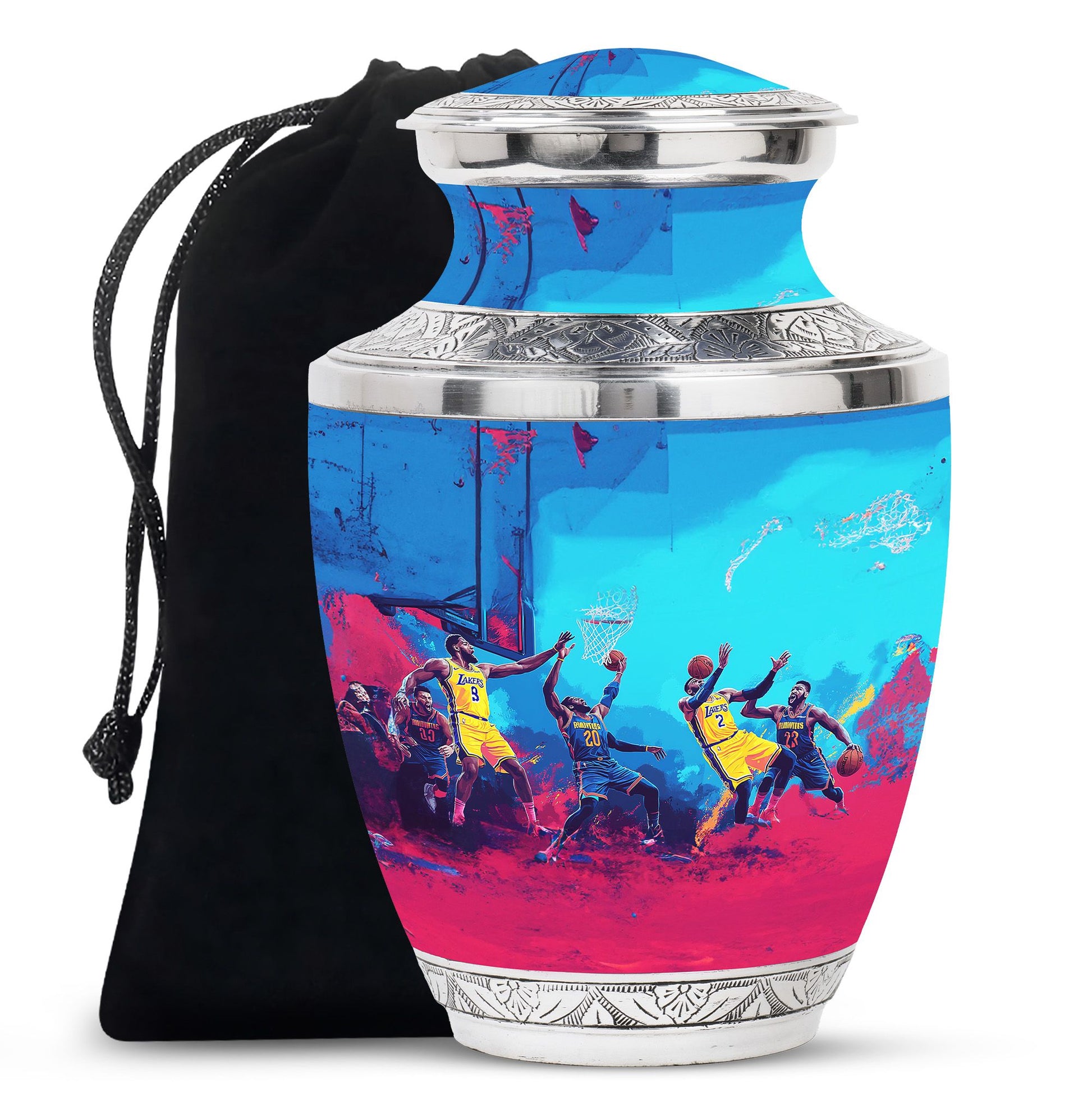 Football Theme Large Urn 10 Inch