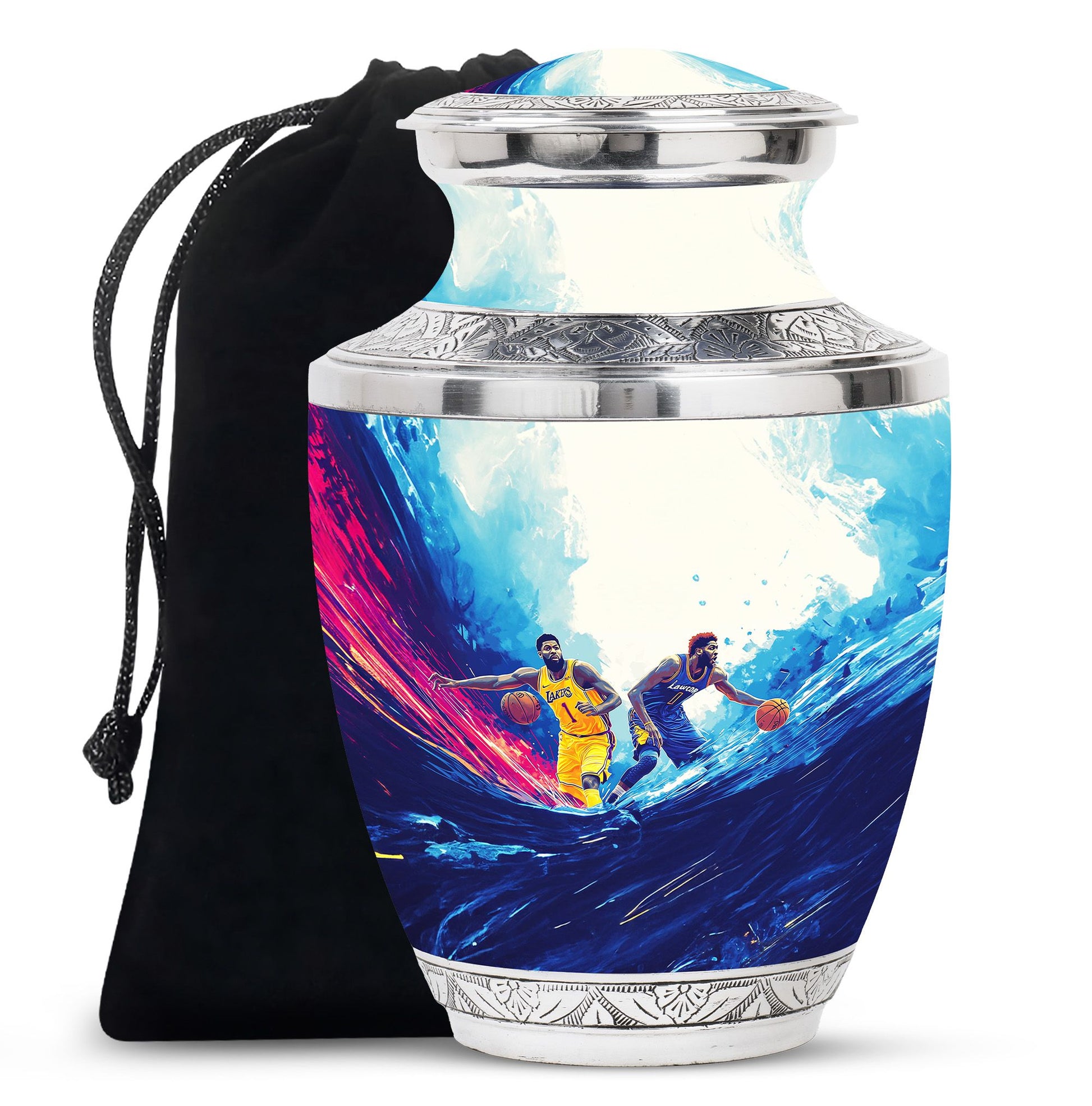 Football Theme Large Urn 10 Inch