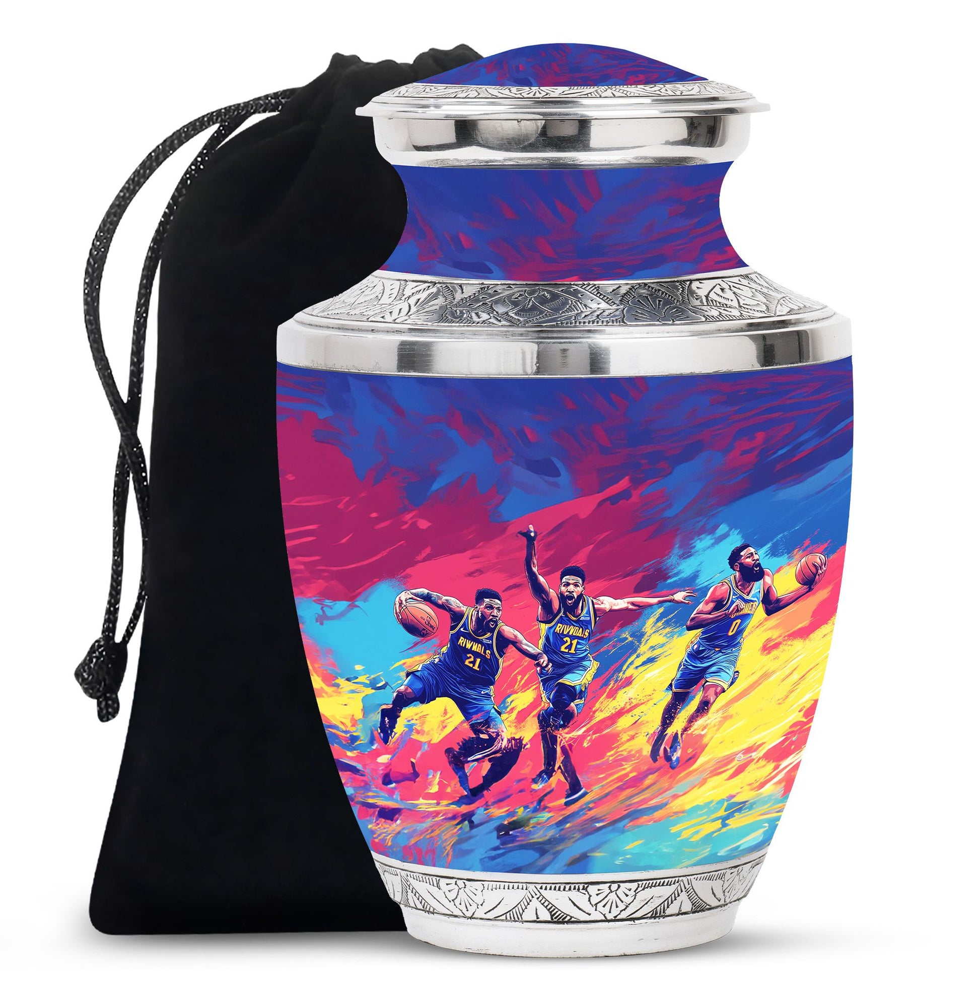 Football Theme Large Urn 10 Inch