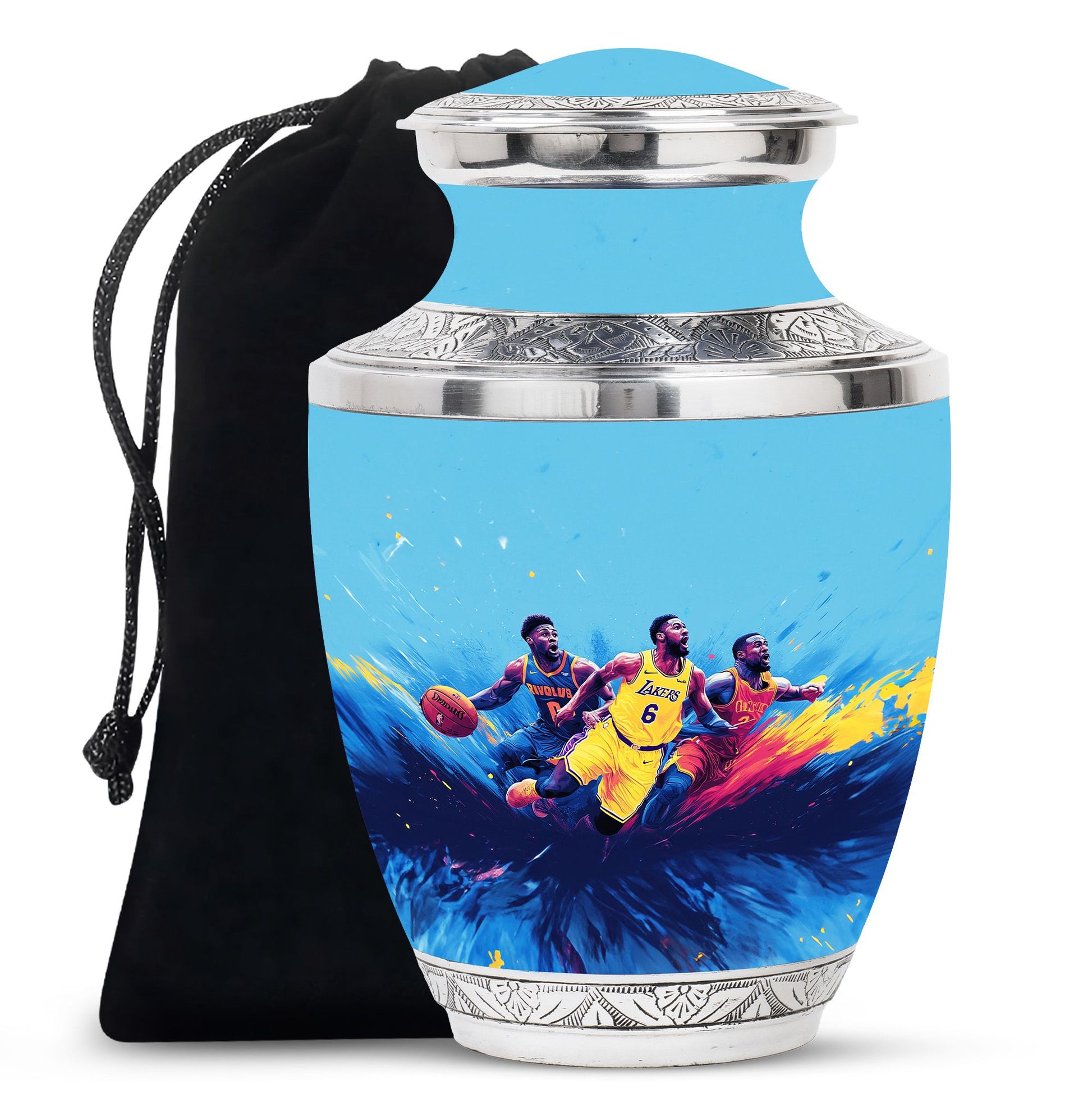 Football Theme Large Urn 10 Inch