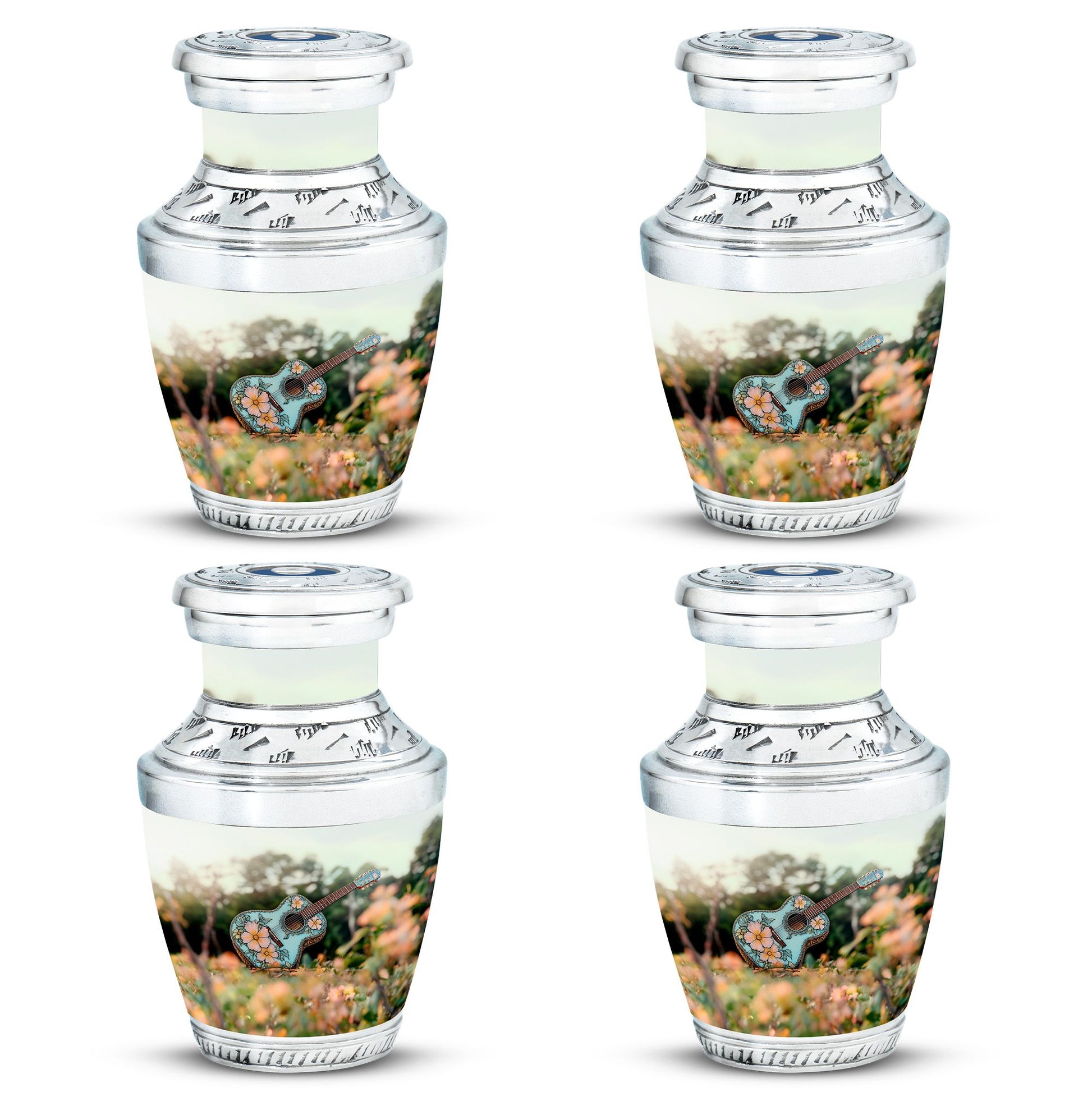 Guitar Theme 3 Inch Keepsake Pack of 4