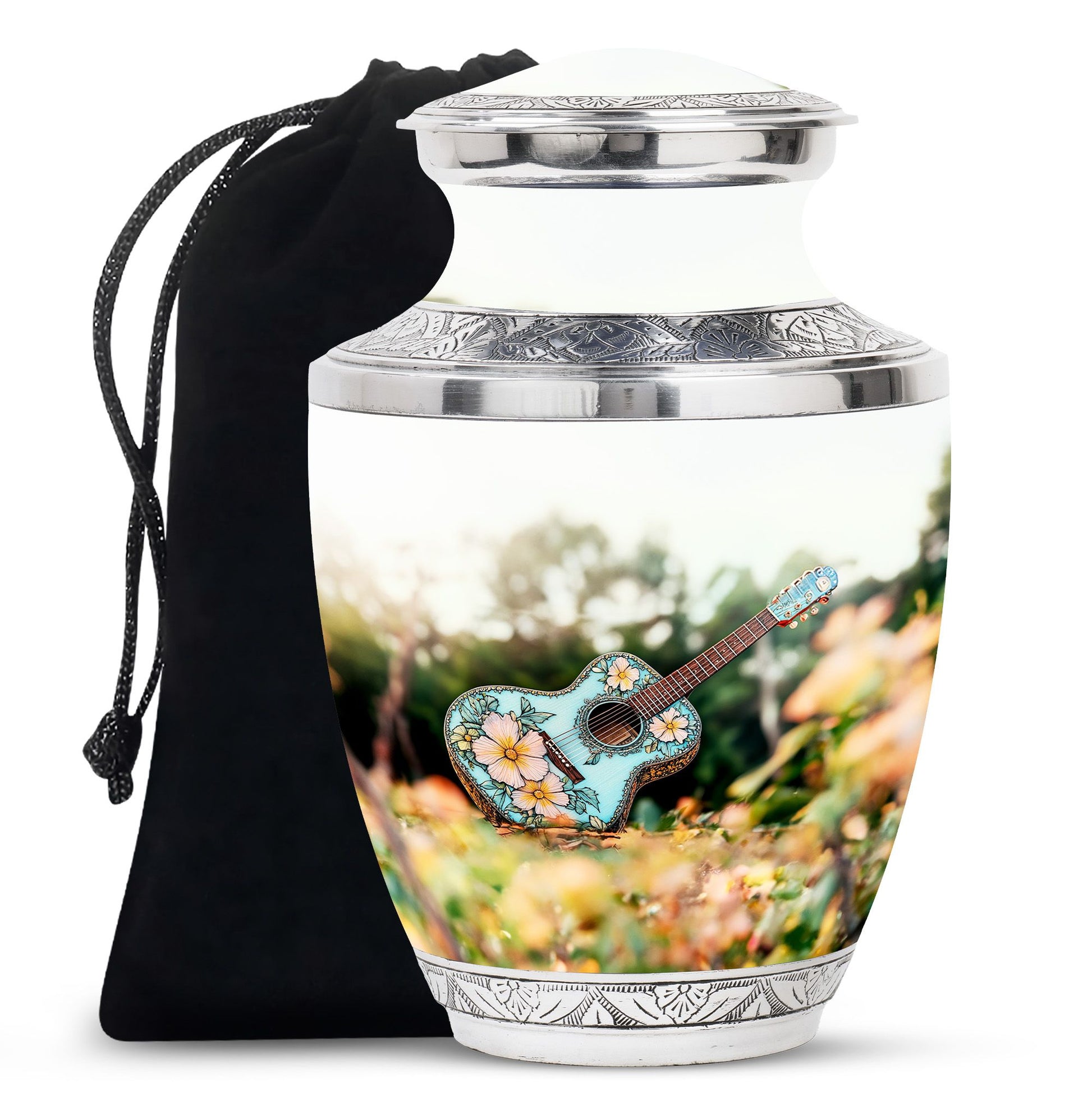 Guitar Theme Large Urn 10 Inch
