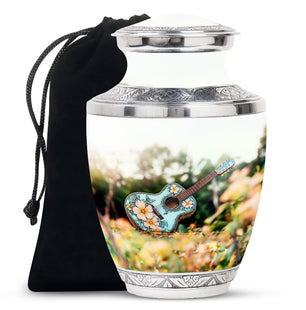 Guitar Theme Large Urn 10 Inch