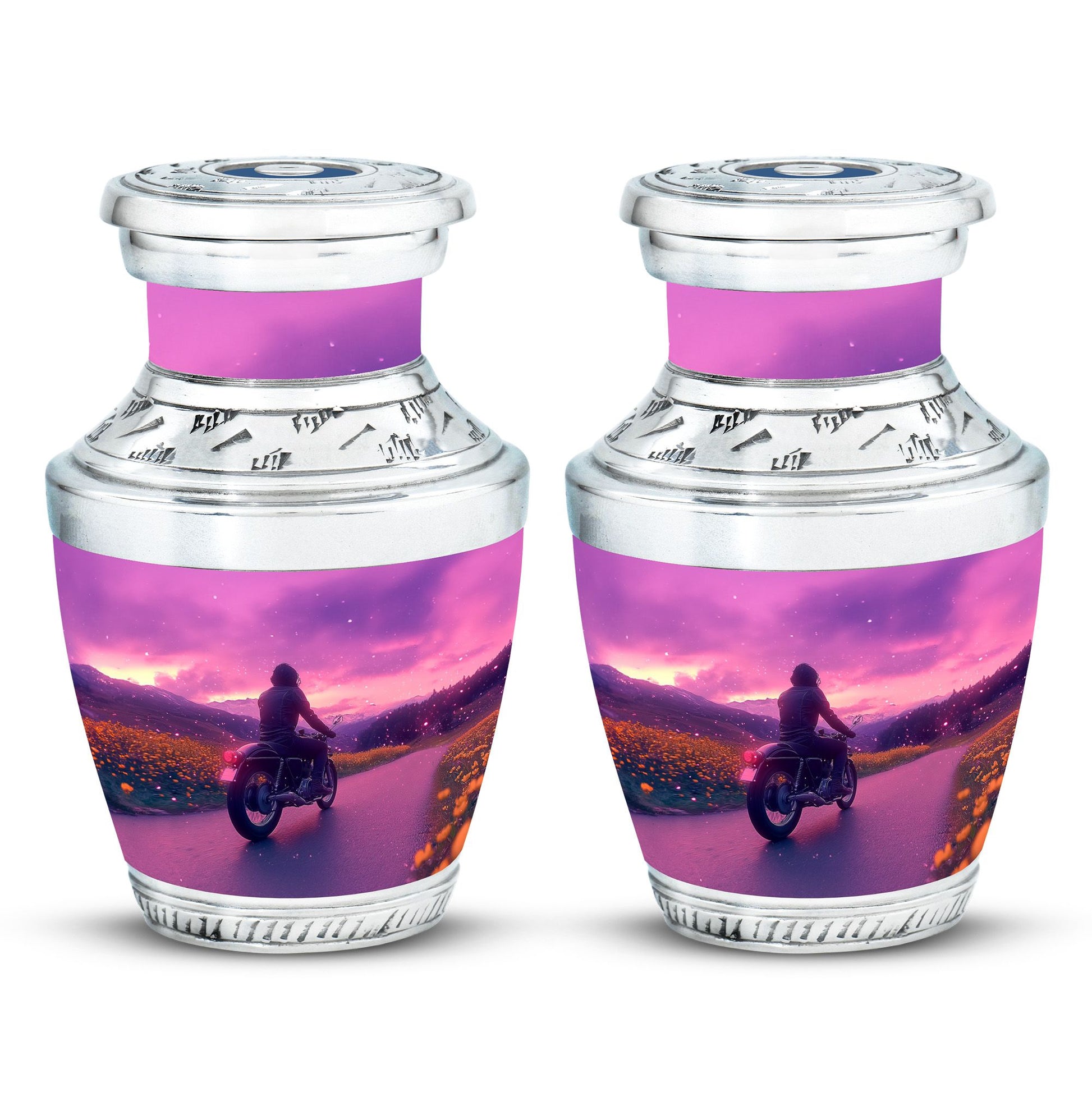 Motorbike Riders Theme 3 Inch Keepsake Pack of 2