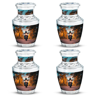 Motorbike Riders Theme 3 Inch Keepsake Pack of 4