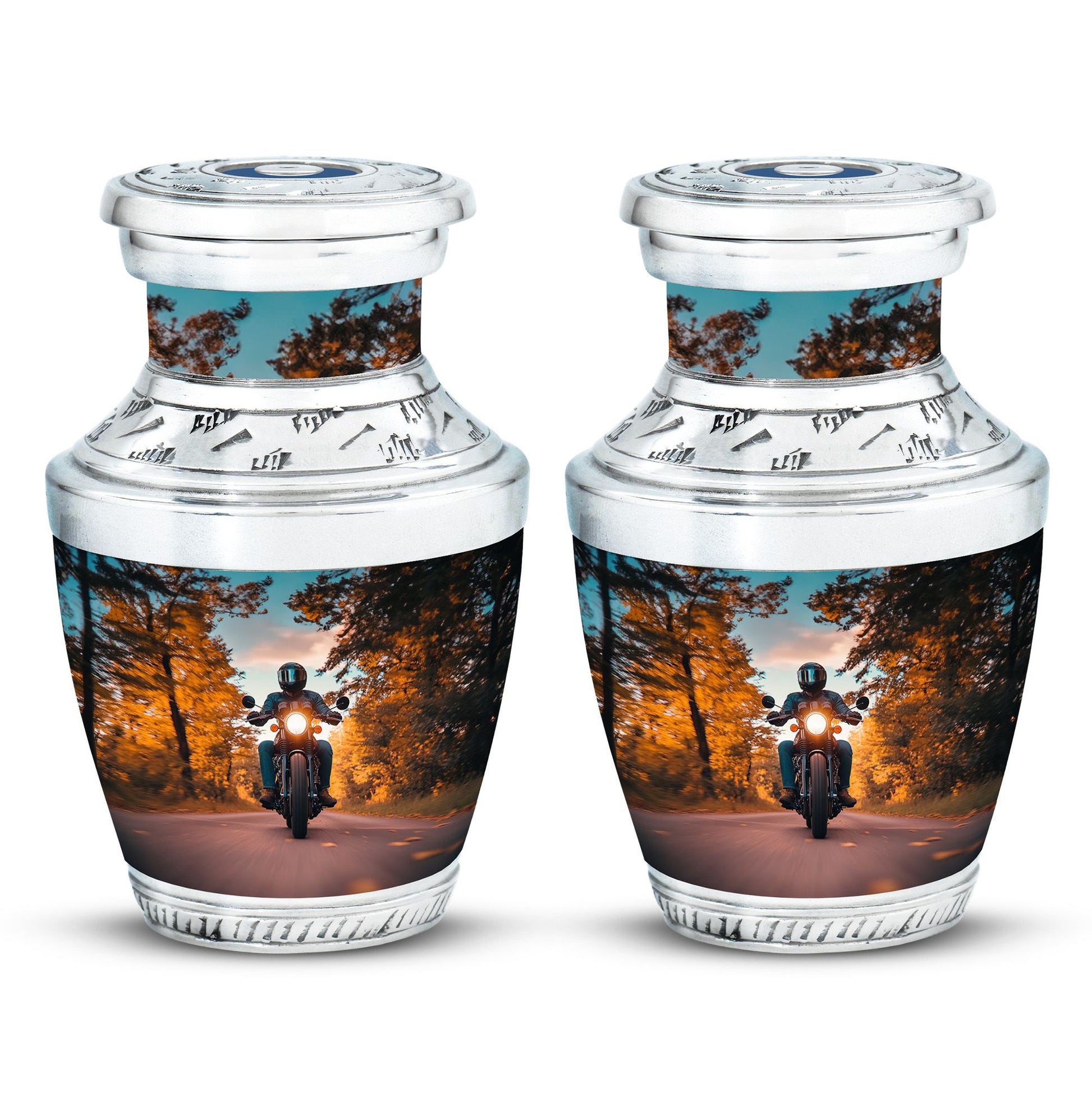 Motorbike Riders Theme 3 Inch Keepsake Pack of 2