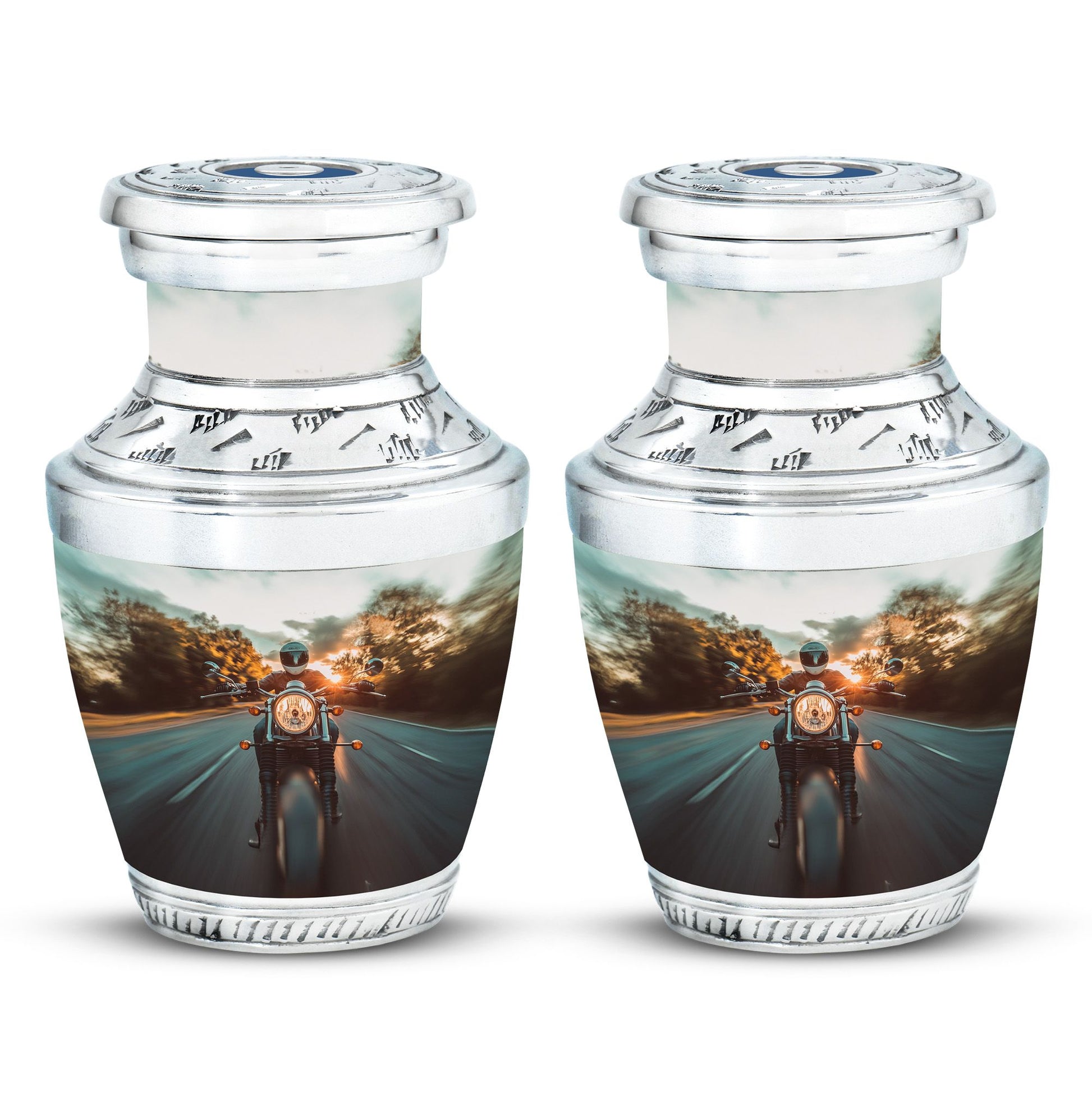 Motorbike Riders Theme 3 Inch Keepsake Pack of 2