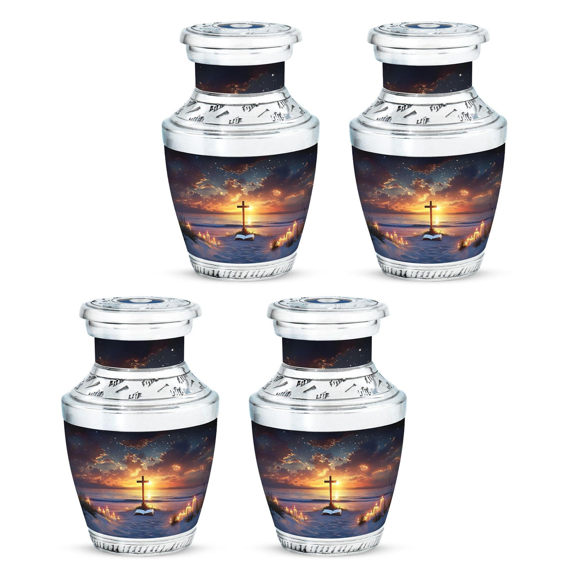 Cross Theme 3 Inch Keepsake Pack of 4