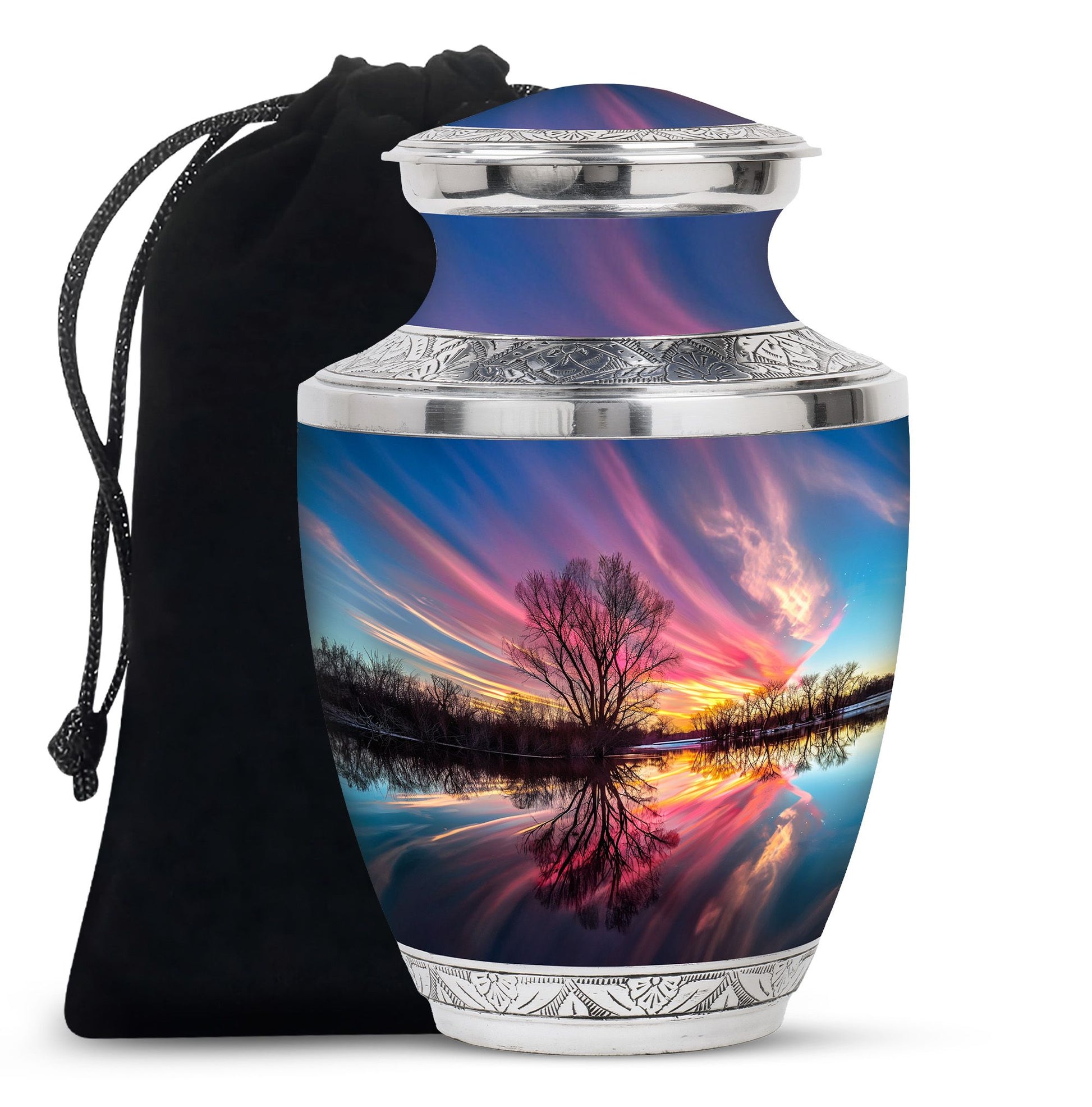 River Theme Large Urn 10 Inch