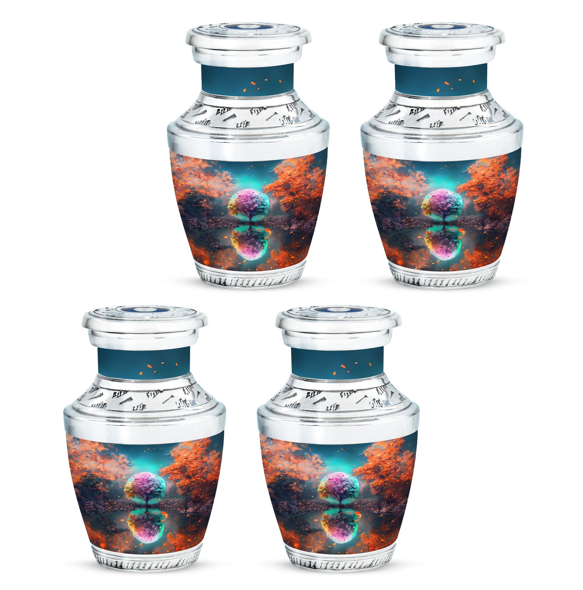 Tree Theme 3 Inch Keepsake Pack of 4