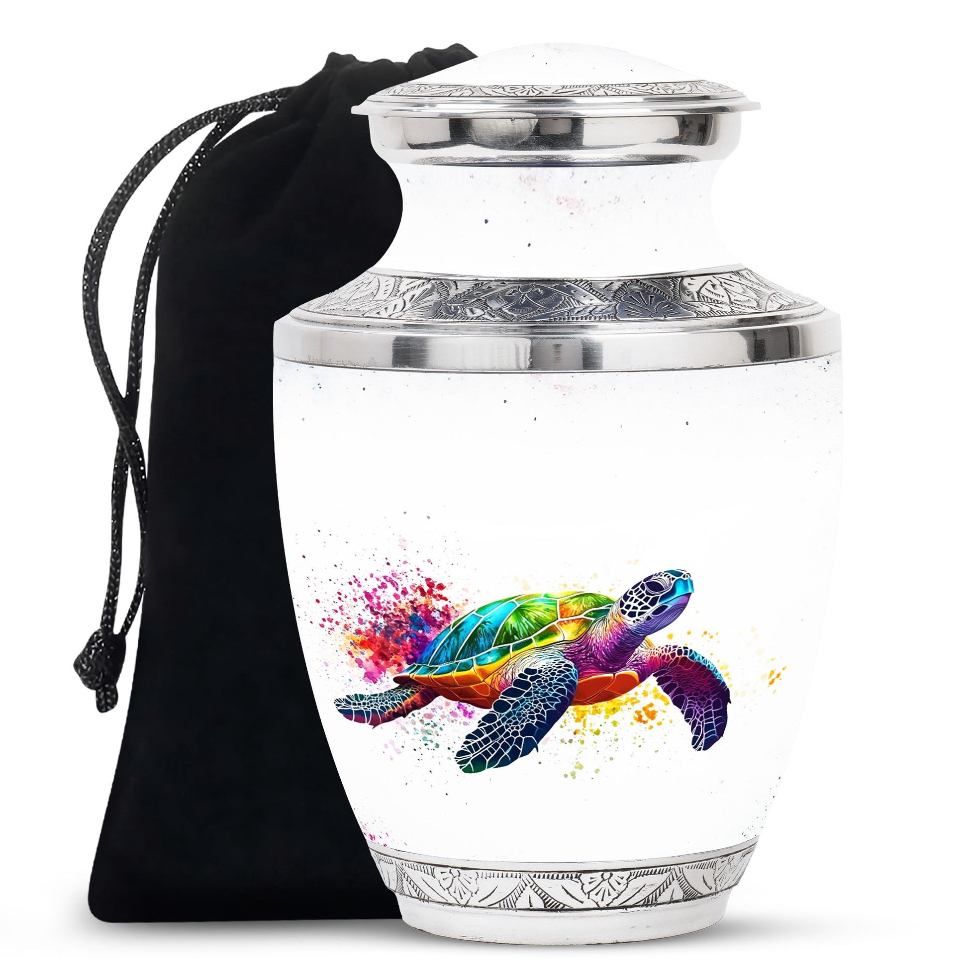 Tortoise Theme Large Urn 10 Inch