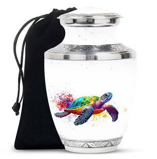 Tortoise Theme Large Urn 10 Inch