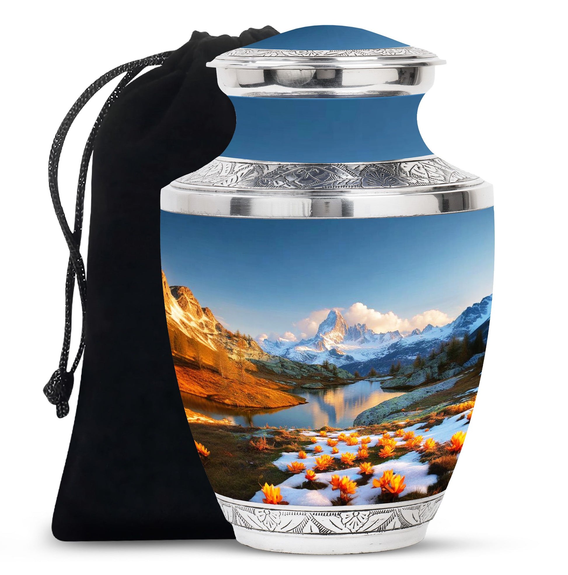 Nature Theme Large Urn 10 Inch