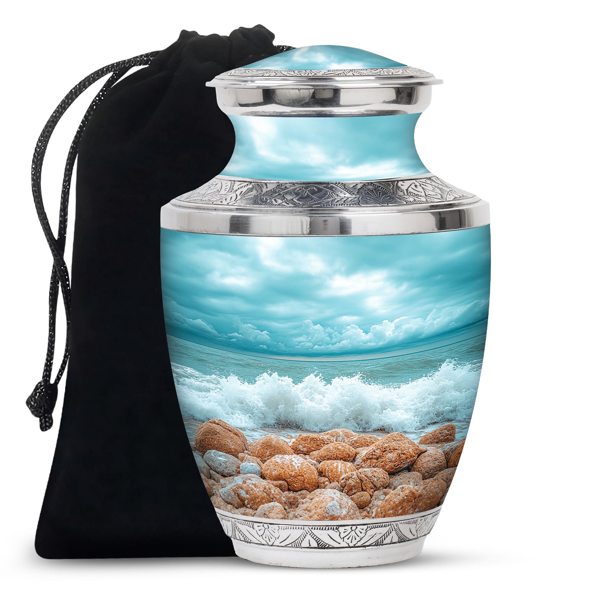 Sea Theme Large Urn 10 Inch