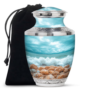 Sea Theme Large Urn 10 Inch